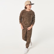 Enhance Qd Fleece Crew Ytr 4.0 - Brown Print