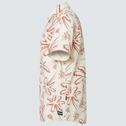 Deco Palms Rc SS Button Down - Three Lines Palms Arctic
