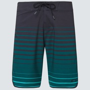 Shades 19 Boardshort - Black/Green Stripes