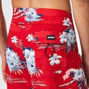 Tropical Bloom 18 Boardshort - Redline Hawai