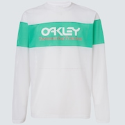 TNP Fiery Stripe LS Tee - White
