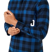 Icon Flanel LS Shirt - Dark Blue