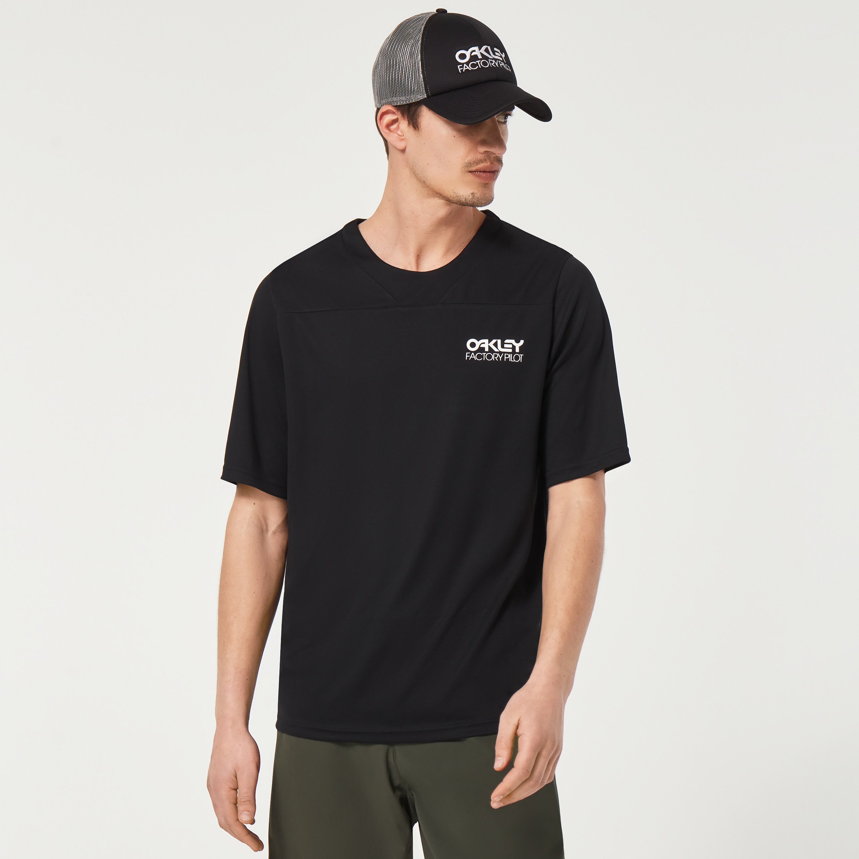 Oakley Men's Black Factory Pilot Lite Mtb Jersey Ii - Color: : Large