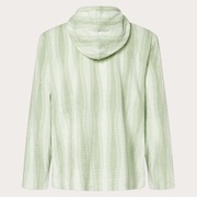 Dawny 1/4 Zip Hoodie - Green Zig-Zag Print