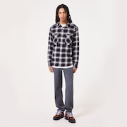 90s Plaid LS Shirt - Grey/Black Check