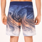 Cosmic Tides 18" Boardshort - Gradient Swirl Blue/Orange