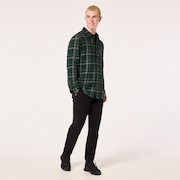 Podium Plaid Ls Flannel - Black/Green