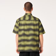 All Day  Rc Shirt - Distorted Stripes Green