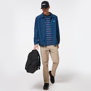 All Stripes SS Tee - Poseidon Heather