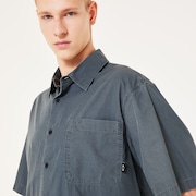 Poplin SS Shirt - Dark Slate