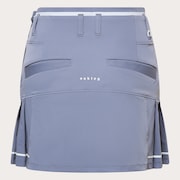 Elevate Deep Rise Pleats Skirt - Blue Tar