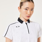 Elevate Squeeze Hem Polo - White