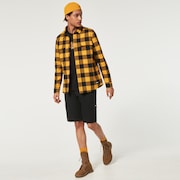 Bear Cozy Flannel - Amber Yellow/Black Check