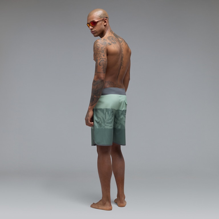 Session Rc 19" Boardshort - Faded Green Hibiscus Str