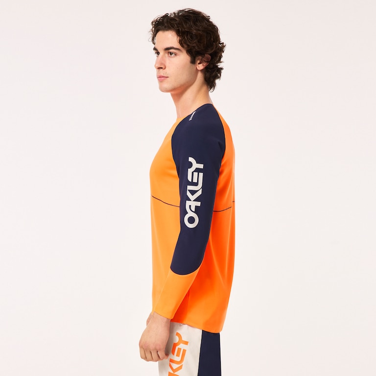 Maven Scrub LS Jersey - Orange/Blue