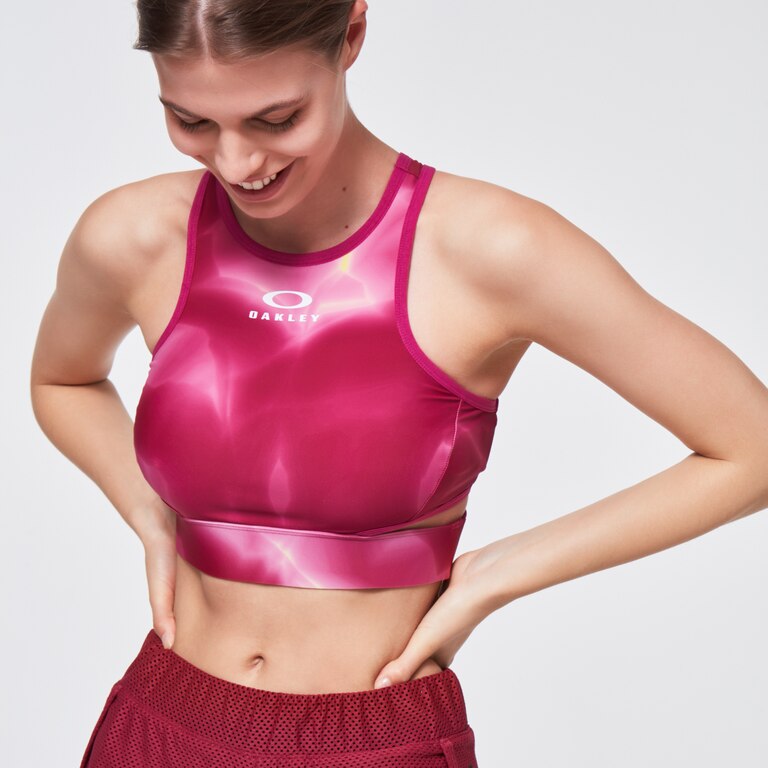 Tie Dye Racerback Sports Bra - Burgundy Tie Dye