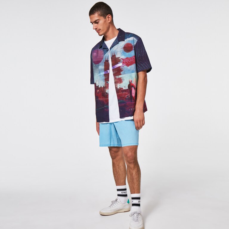 Outer Limits SS Button Down - Galaxy Print