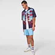 Outer Limits SS Button Down - Galaxy Print