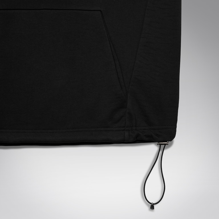 Hoodie Metallic Chest Coin - Pitch Black