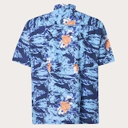All Day  Rc Shirt - Tiger Flowers Camo Blue