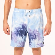 Canary Palms Rc 18" Beachshort - Palms Clouds Light Blue