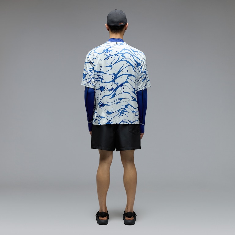 All Wave Sun Tee - Wave Print Blue/White
