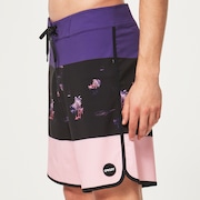 Tropics St 19"Rc Boardshort - Palms Stripe Black