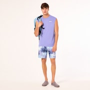 Canary Palms Rc 18" Beachshort - Palms Clouds Light Blue