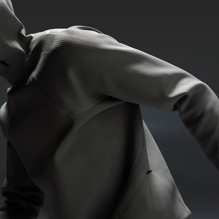 Latitude Veil Knitted Hoodie - Cement