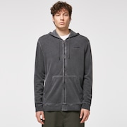 Overdyed Topo Fz Hoodie - Blackout