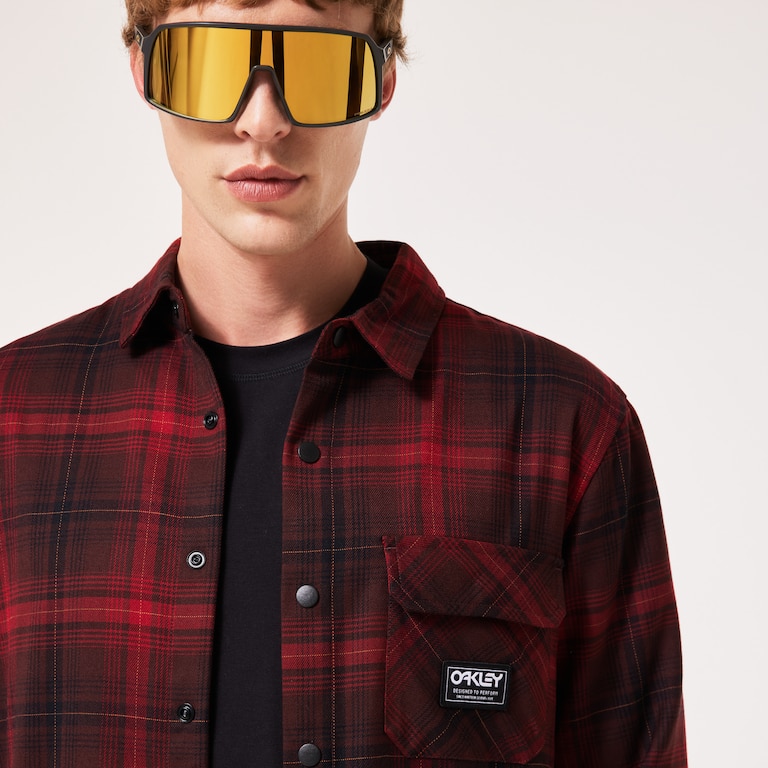 Butter Flannel Shirt - Black/Grenache Check