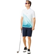 Exploded Ellipse Golf Polo Short Sleeve - White