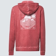 Overdyed Topo Fz Hoodie - Iron Red