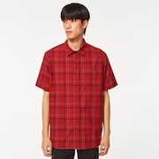 Pacific Button Down SS - Iron Red Check