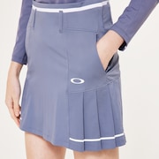Elevate Deep Rise Pleats Skirt - Blue Tar