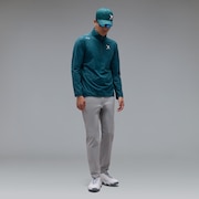 Skull Embossed LS Mock Shirt 2.0 - Pine Forest