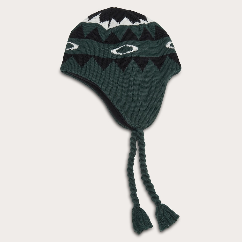 Oakley Nordic Earflap Beanie in Dark Green Norway Pattern | Oakley® US