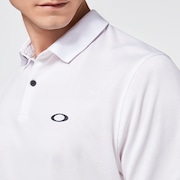 Contender Stripe Polo - White