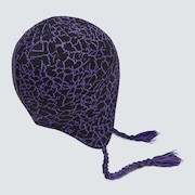 Tc Flaps Beanie - Deep Violet/Black Crackle