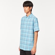 Pacific Button Down SS - Aviator Blue Check