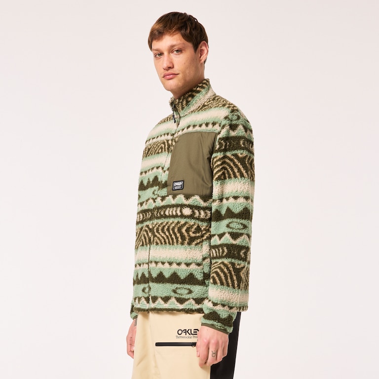 Mountain Fire Sherpa - Green Norway Pattern
