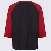 Relax Raglan 3/4 Tee - Black/Iron Red