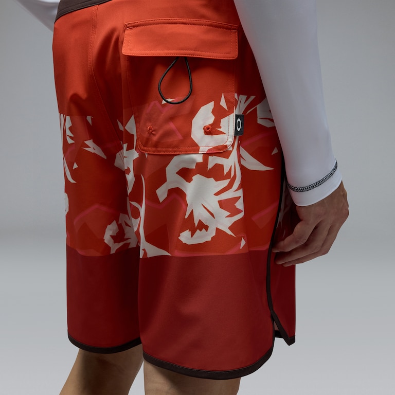 Session Rc 19" Boardshort - Camo Hibiscus Av Orange
