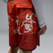Session Rc 19" Boardshort - Camo Hibiscus Av Orange