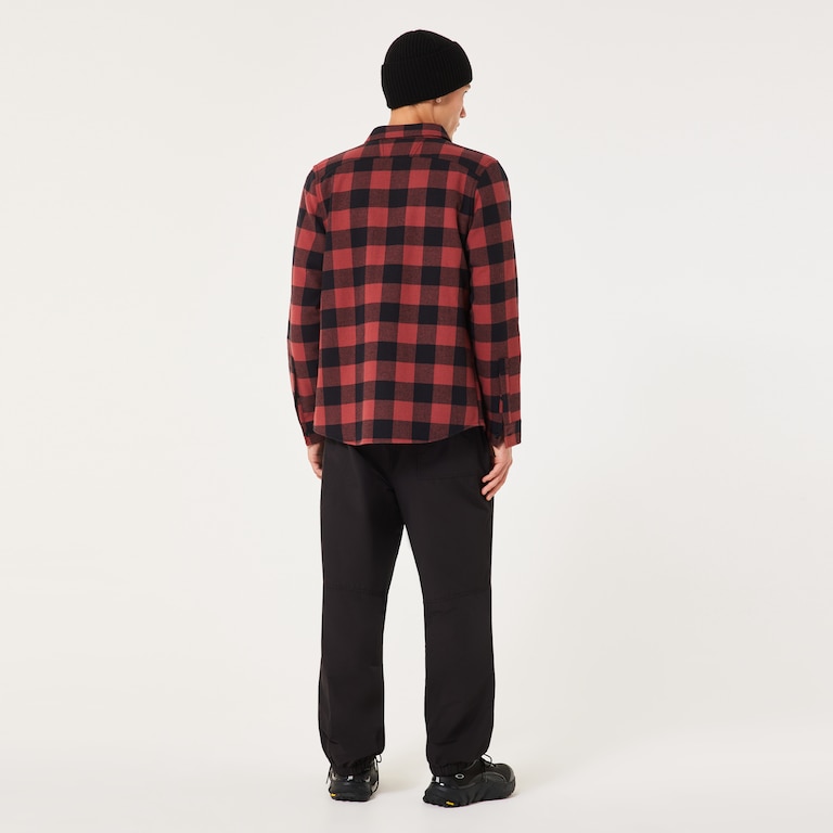 Bear Cozy Flannel - Rosewood/Black