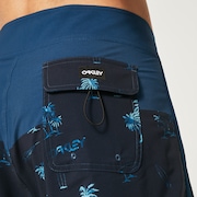 Tropics St 19"Rc Boardshort - Palms Stripe Blue