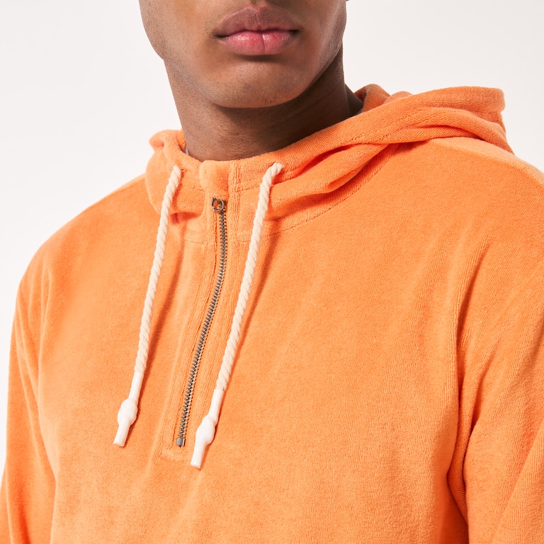 Dawny 1/4 Zip Hoodie - Soft Orange