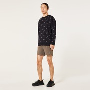 Foundational Fleece LS Crew 3.0 - Black Print