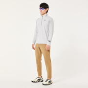 Skull Embossed LS Mock Shirt - Lunar Rock
