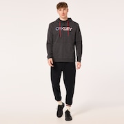 Teddy Full Zip Hoodie - Dark Gray Heather/American Flag